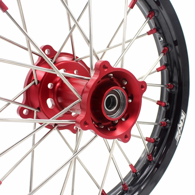 KKE 1.6*19/1.85*16 Kid's Wheels Rims Set Fit HONDA CRF150R 2007-2020 Red Nipple