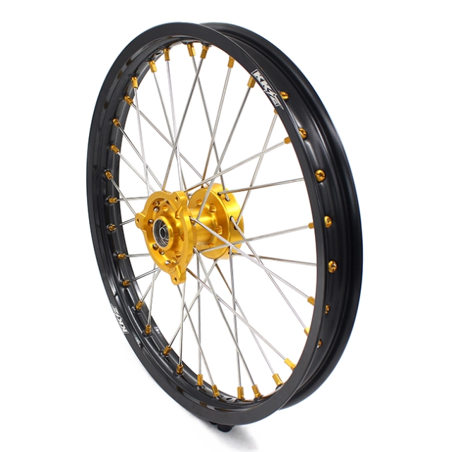 KKE 1.6*19"/1.85*16" Big Kid's Wheels Set Fit SUZUKI RM80 RM85 YAMAHA YZ80 YZ85 Gold Nipple