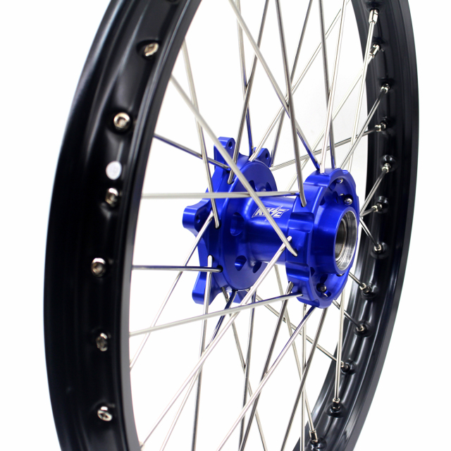 KKE 21/18 Enduro Racing Wheel Set Compatible with KTM EXC-F 125cc-530cc 2003-2021 Blue Hub