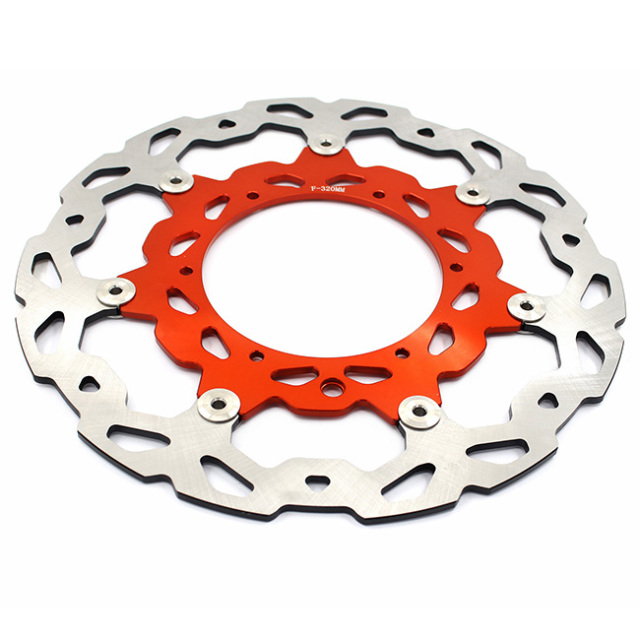 KKE 320MM Brake Disc Rotors and Adapter Bracket Compatible with KTM Old model 81MM Orange