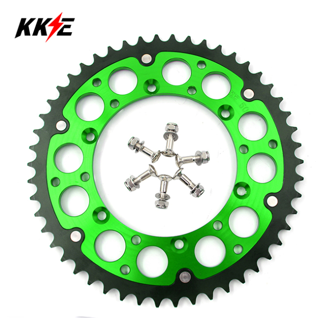 Rear 48T-51T Hybrid Green Sprocket Fit KAWASAKI KX250F KX450F KLX450R &Screw 2006-2018