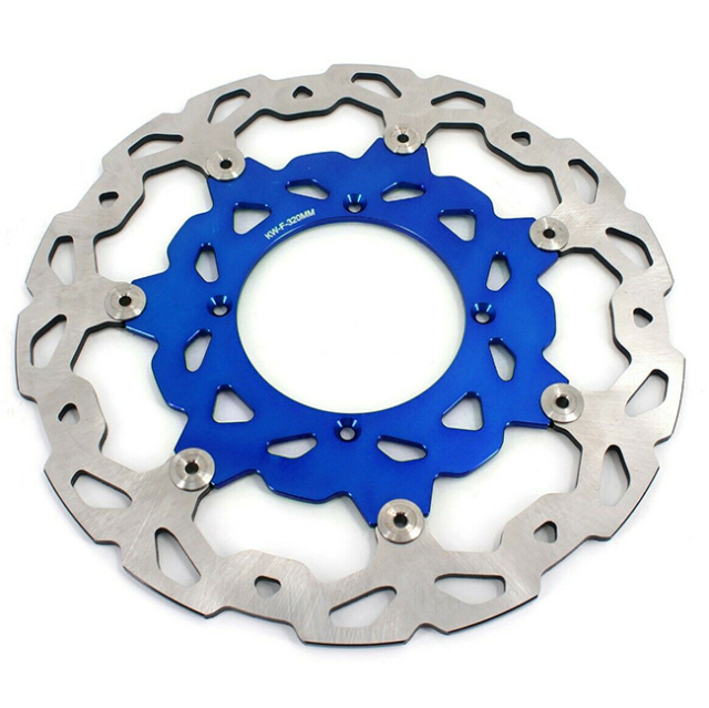 KKE Front 320mm Blue Oversize Floating Disc Rotor Fit KAWASAKI KX250F KX450F 2006-2018