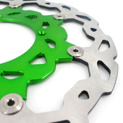 KKE OEM Size 320mm Oversize Floating Green Disc Rotor Fit KAWASAKI KX250F KX450F
