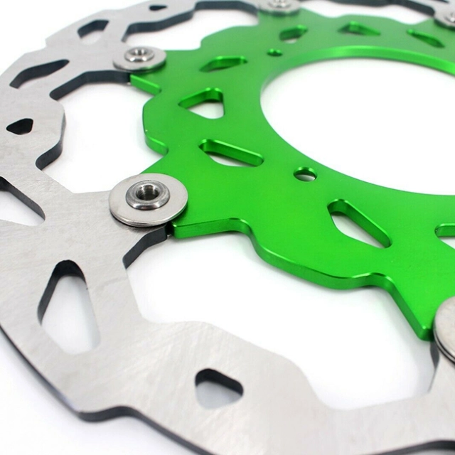 KKE OEM Size 320mm Oversize Floating Green Disc Rotor Fit KAWASAKI KX250F KX450F