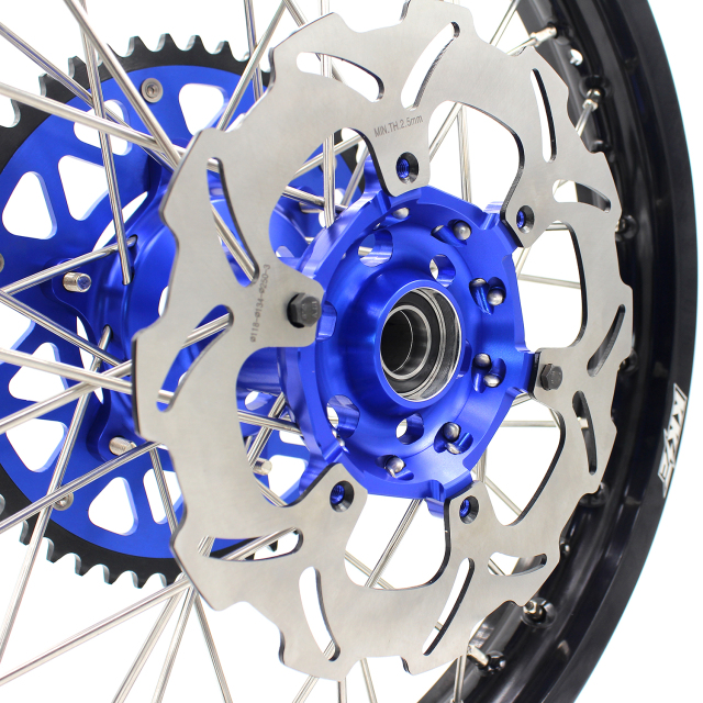 KKE 21/18 Dirtbike Enduro Wheels Set With Disc Fit YAMAHA WR250F 2001-2016 WR450F 2003-2015 Blue