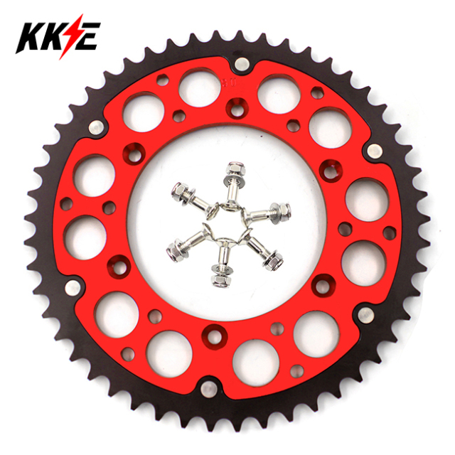 KKE Rear Hybrid 48T-51T Red Sprocket Fit SUZUKI RMZ250/450 DRZ400E DRZ400S/SM RM125/250