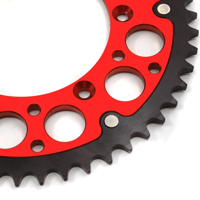 KKE Rear Hybrid 44T Red Sprocket Fit SUZUKI RMZ250/450 DRZ400E DRZ400S/SM RM125/250