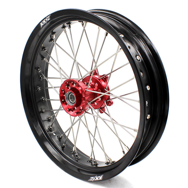 KKE 3.5*16.5 / 5.0*17 Supermoto Racing Wheels Set Fit HONDA CRF250R 2004 CRF450R 2012 Red Hub