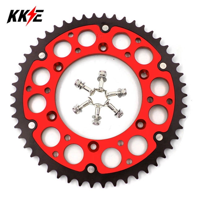 KKE Rear Hybrid 44T Red Sprocket Fit SUZUKI RMZ250/450 DRZ400E DRZ400S/SM RM125/250