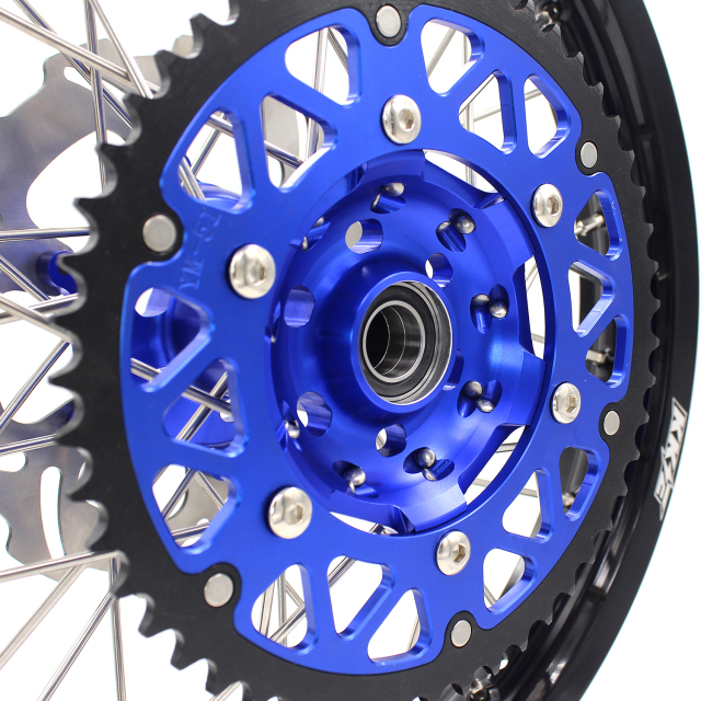 KKE 21/18 Dirtbike Enduro Wheels Set With Disc Fit YAMAHA WR250F 2001-2016 WR450F 2003-2015 Blue