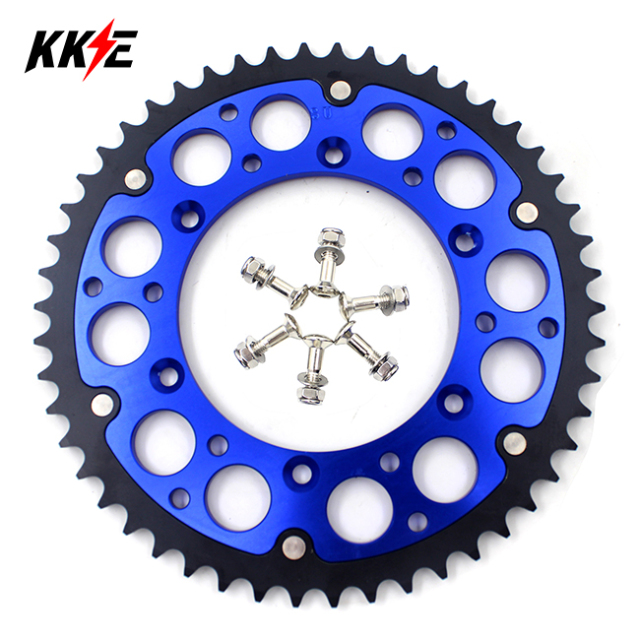 KKE Rear 44T Blue Sprocket Fit SUZUKI RMZ250 RMZ450 DRZ400S/E/SM RM125 RM250 Blue
