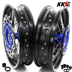 KKE 3.5/4.25*17 Supermoto Motorcycle Wheels Fit YAMAHA WR250F 2001 WR450F 2018 With Disc