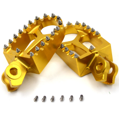 KKE CNC Footpegs Foot Pegs Rests Footrests fit SUZUKI RMZ250 RMZ450 2010-2015 Gold