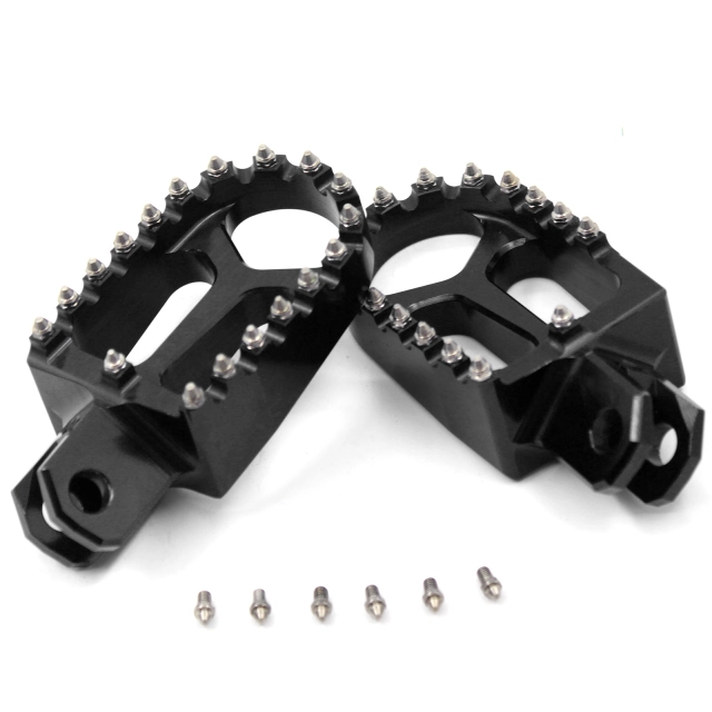 KKE CNC Billet Footpeg Foot Rests fit DRZ400 400S 400E DRZ400SM RM125 RM250 Black