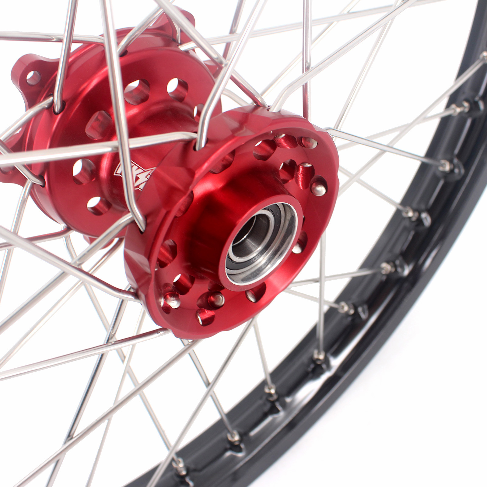KKE 21/18 Enduro Motorcycle Wheels Rims Set Fit HONDA CRF250R 2014-2024 CRF450R 2013-2024 Red CNC Hub