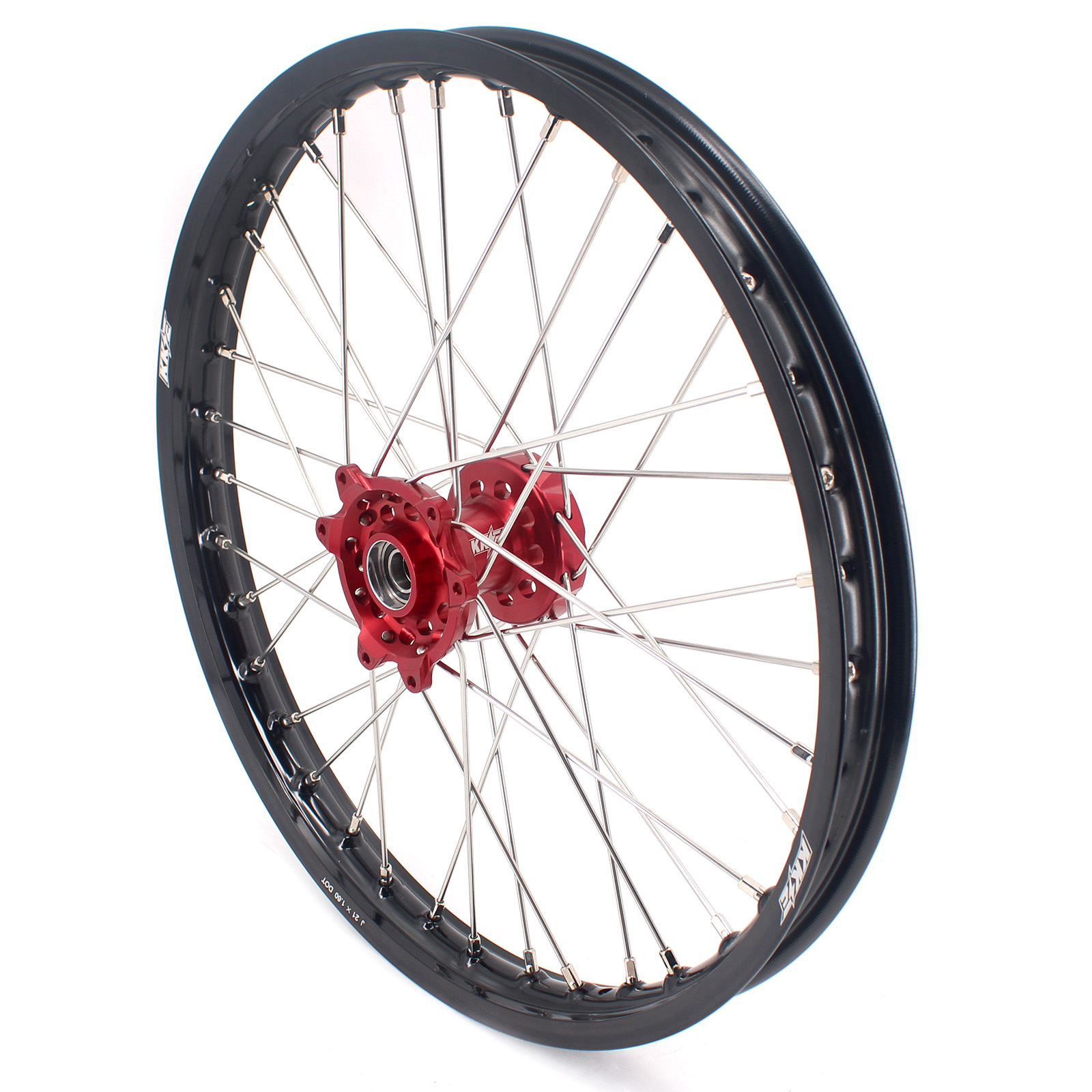 KKE 21/18 Enduro Motorcycle Wheels Rims Set Fit HONDA CRF250R 2014-2024 CRF450R 2013-2024 Red CNC Hub