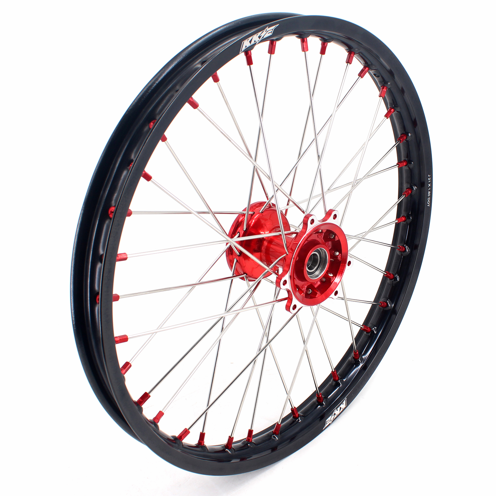 KKE 21/19 Mx Casting Motorcycle Wheels Rims Fit HONDA CRF250R CRF450R 2013-2024 Red Hub