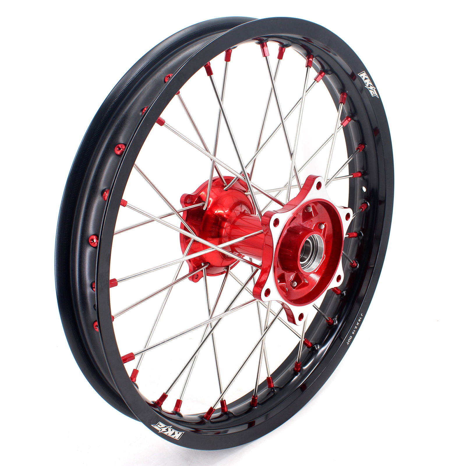 KKE 21/19 Mx Casting Motorcycle Wheels Rims Fit HONDA CRF250R CRF450R 2013-2024 Red Hub