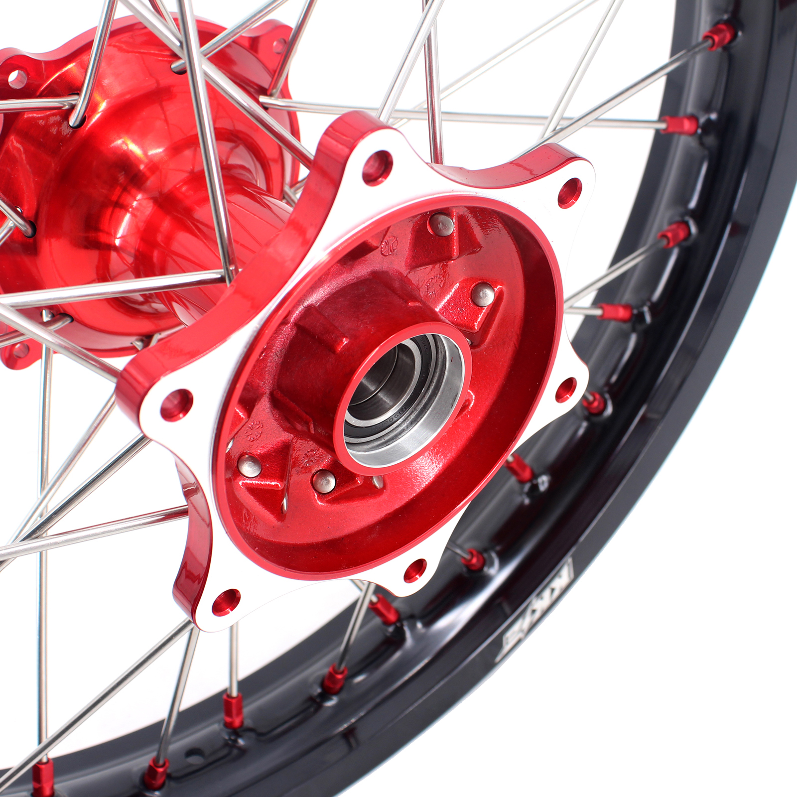 KKE 21/19 Mx Casting Motorcycle Wheels Rims Fit HONDA CRF250R CRF450R 2013-2024 Red Hub