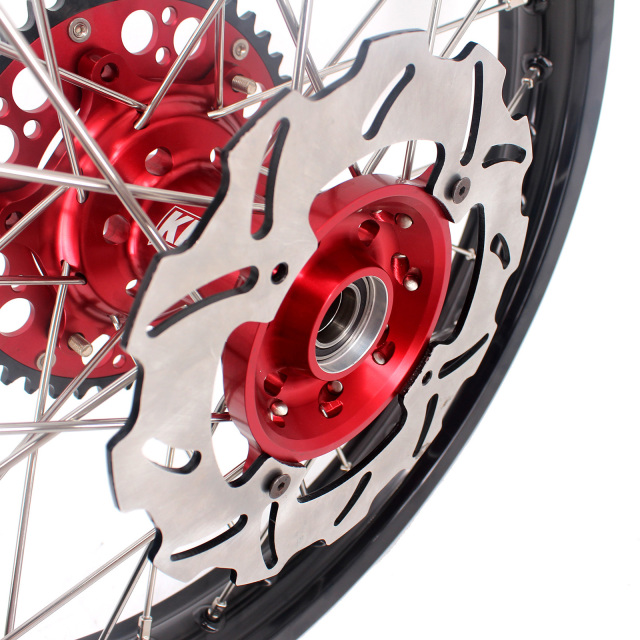 KKE 21/19 MX Motorcycle Wheels Rims Set Fit HONDA CR125R 1998-2001 CR250R 1997 Red Hub