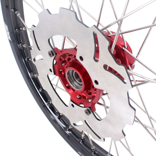 KKE 21/19 MX Motorcycle Wheels Rims Set Fit HONDA CR125R 1998-2001 CR250R 1997 Red Hub