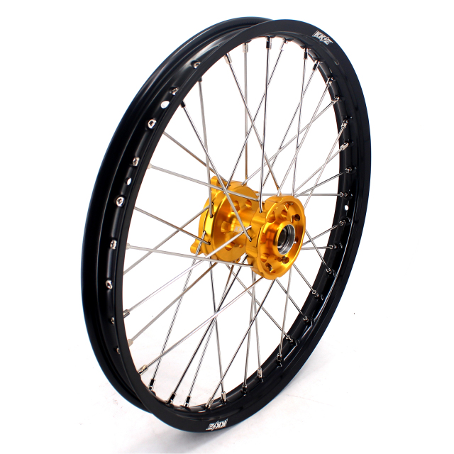 KKE 21/19 Dirtbike MX Wheels Rim Set Fit SUZUKI RMZ250 2007-2022 RMZ450 2005-2022 Gold Hub