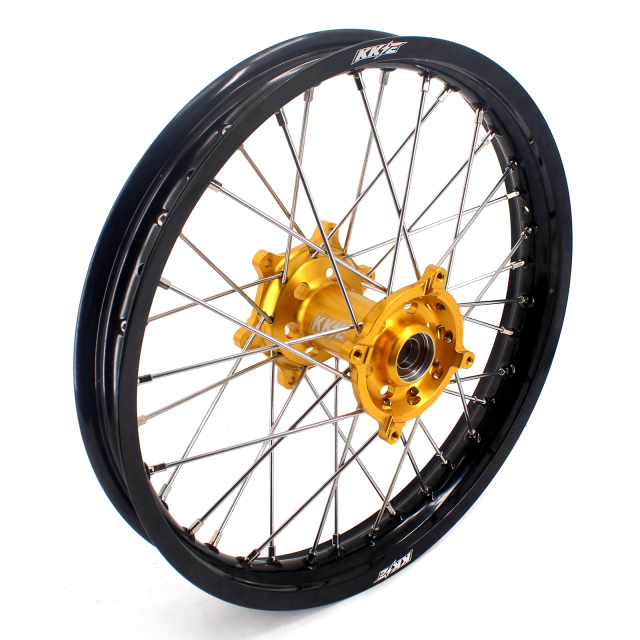 KKE 21/19 Dirtbike MX Wheels Rim Set Fit SUZUKI RMZ250 2007-2022 RMZ450 2005-2022 Gold Hub