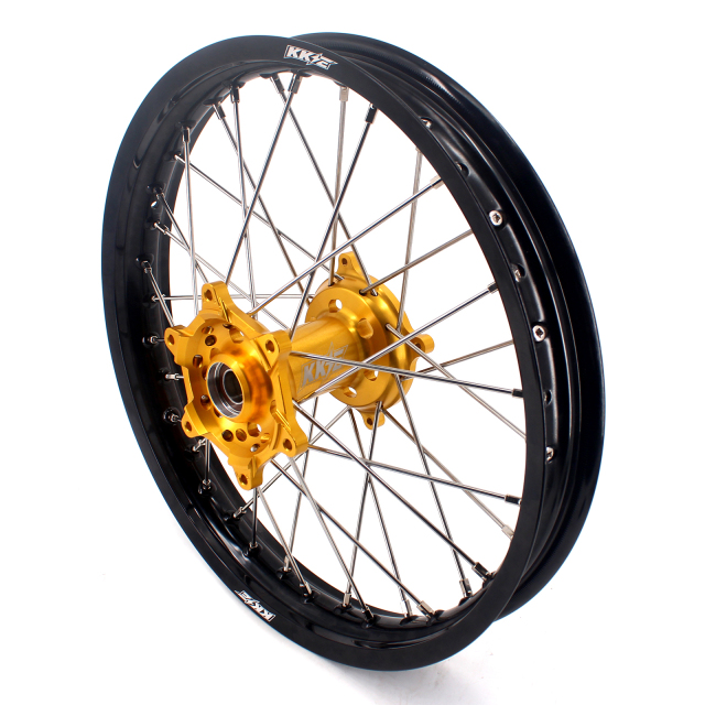 KKE 21/19 Dirtbike MX Wheels Rim Set Fit SUZUKI RMZ250 2007-2022 RMZ450 2005-2022 Gold Hub