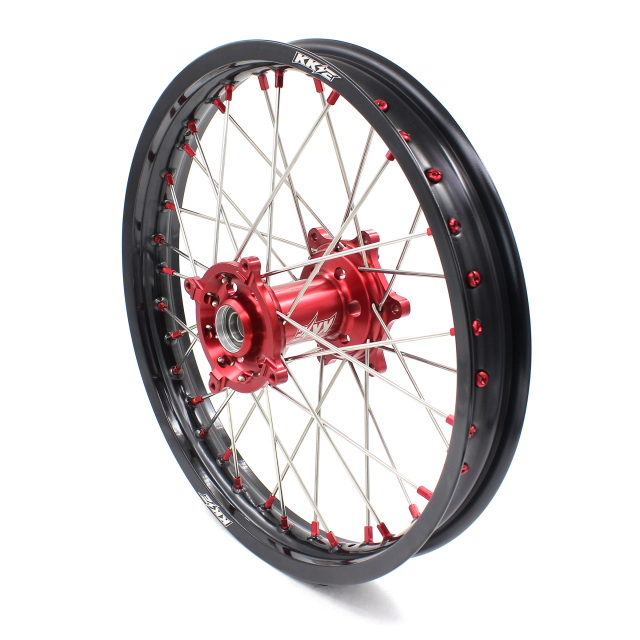 KKE 1.6*21/2.15*19 Dirtbike MX Wheels Set Fit SUZUKI RMZ250 2007-2022 RMZ450 2005-2022 Red Nipple