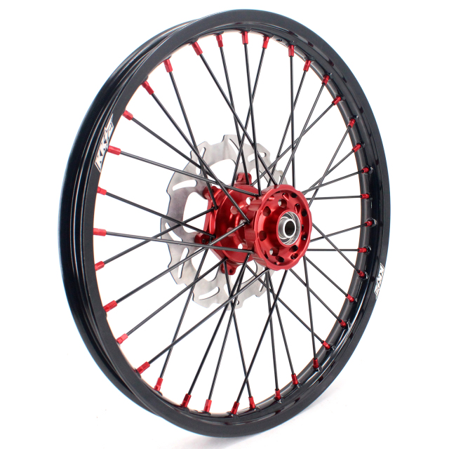 KKE 21/19 Dirtbike MX Wheels Set Fit SUZUKI RM125 RM250 1996-2000 Red/Black