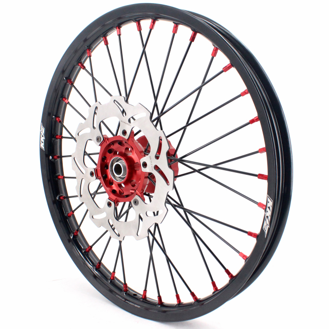 KKE 21/19 Dirtbike MX Wheels Set Fit SUZUKI RM125 RM250 1996-2000 Red/Black