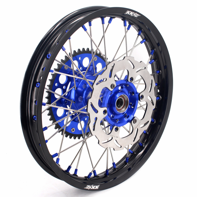 KKE 21/18 Enduro Wheels Set Fit SUZUKI DRZ400 00-04 DRZ400E 00-07 DRZ400S 00-21 Motorcycle Rims Blue Nipple