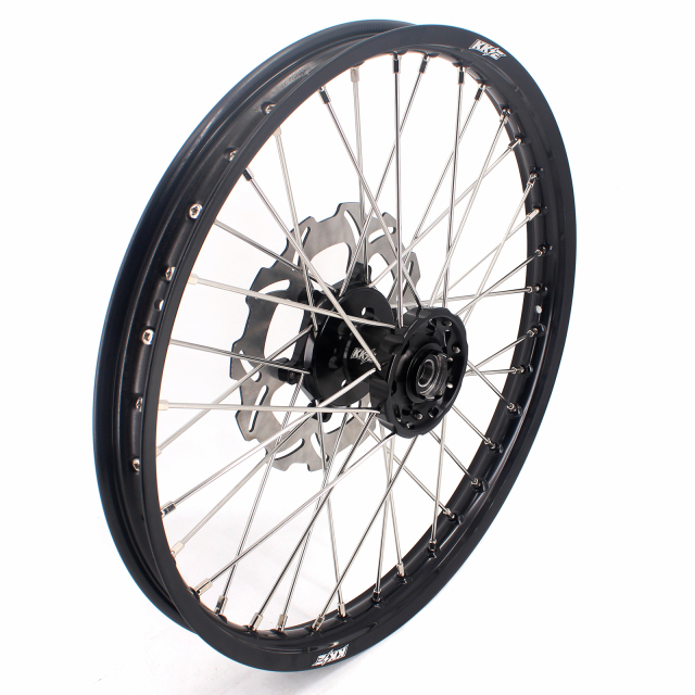 KKE 1.6*21/2.15*18 Dirtbike Enduro Wheels Set With Disc Fit SUZUKI DRZ400S DRZ400E Black Hub/Rim With Disc/Sprocket