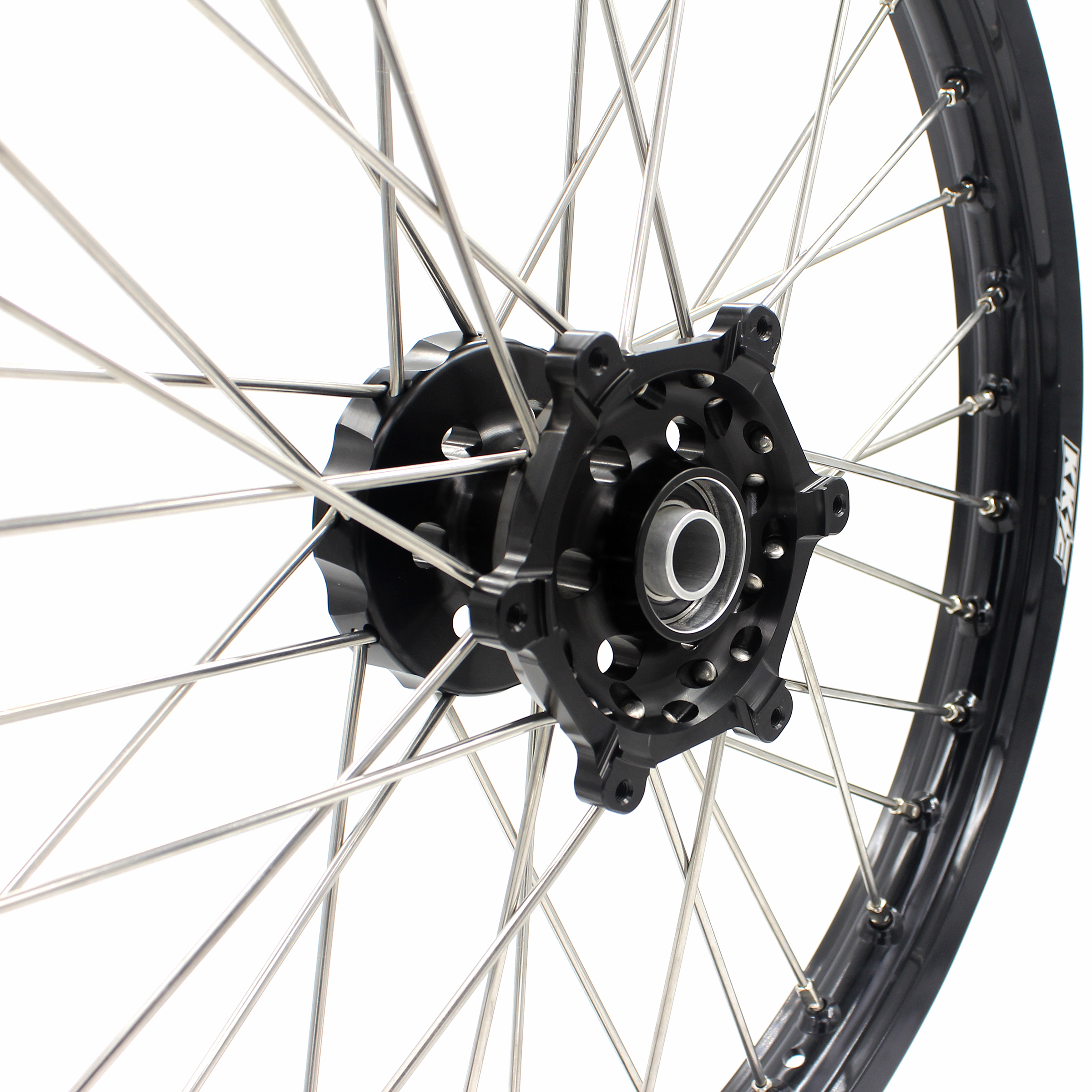 KKE 21/19 Dirt Bike MX Motorcycle Wheels Rims Set Fit SUZUKI RM125 RM250 1996-2000 Black Hub/Rim