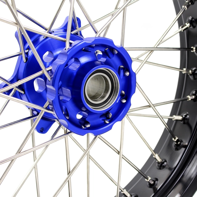 KKE 3.5/4.25 Motorcycle Supermoto Wheels Compatible with KTM SXF EXC XCW 125 Blue Hub