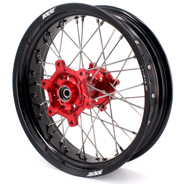 KKE 3.5/4.25*17 Supermoto Wheels Set Fit HONDA CRF250L 2013-2020 Red Hub