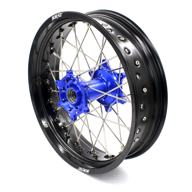 KKE 3.5*17/4.25*17 Supermoto Wheels Set Fit YAMAHA YZ125/250 1999-2021 YZ250F YZ450F Blue