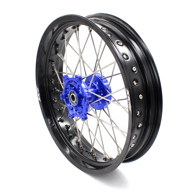 KKE 3.5*17/4.25*17 Supermoto Wheels Set Fit YAMAHA YZ125/250 1999-2021 YZ250F YZ450F Blue