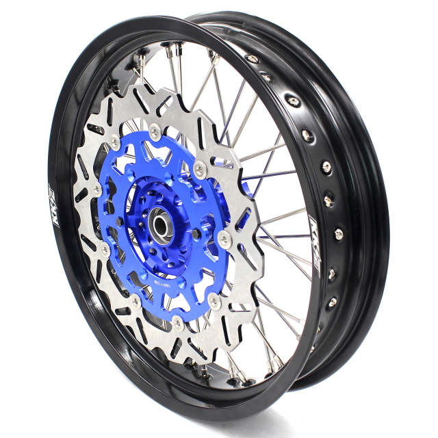 KKE 3.5/4.25*17 Supermoto Spoked Wheels Fit YAMAHA WR250F 2001 WR450F 2018 With Disc