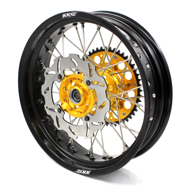 KKE 3.5/4.25*17 Supermoto Wheels Set Fit SUZUKI RMZ250 2007-2021 RMZ450 2005-2021 Gold Hub 320MM Disc