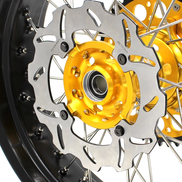 KKE 3.5/4.25*17 Supermoto Wheels Set Fit SUZUKI RMZ250 2007-2021 RMZ450 2005-2021 Gold Hub 320MM Disc