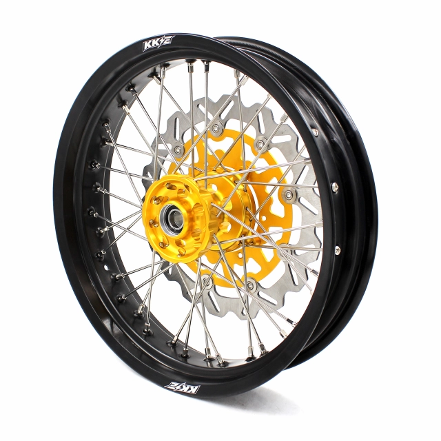 KKE 3.5/4.25*17 Supermoto Wheels Set Fit SUZUKI RMZ250 2007-2021 RMZ450 2005-2021 Gold Hub 320MM Disc