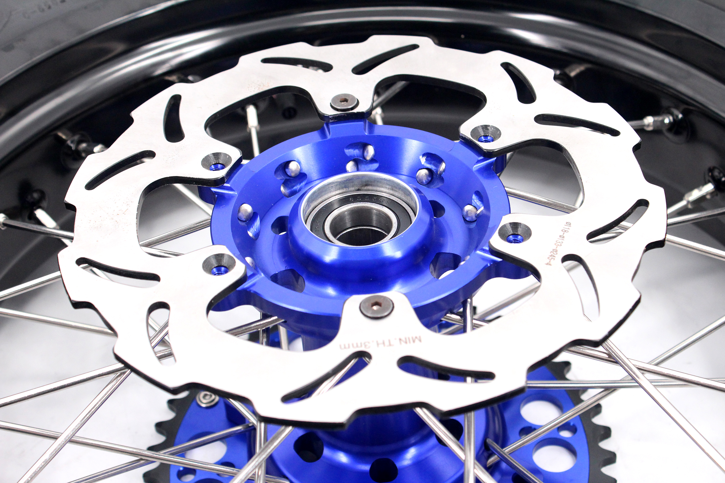 Pre-Orders - KKE 3.5/4.25*17 Supermoto Wheels Rims Set CST Tire fit SUZUKI DRZ400 DRZ400S DRZ400E Blue Hub
