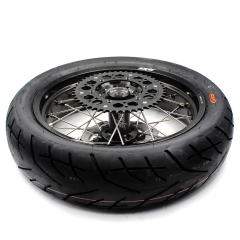 KKE 3.5/4.25*17 Supermoto Wheels Set With CST Tire Fit SUZUKI DRZ400 DRZ400S DRZ400E Black Hub