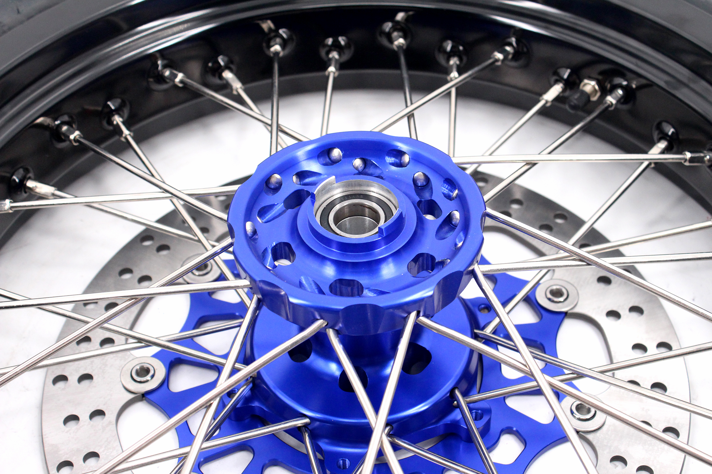 Pre-Orders - KKE 3.5/4.25*17 Supermoto Wheels Rims Set CST Tire fit SUZUKI DRZ400 DRZ400S DRZ400E Blue Hub