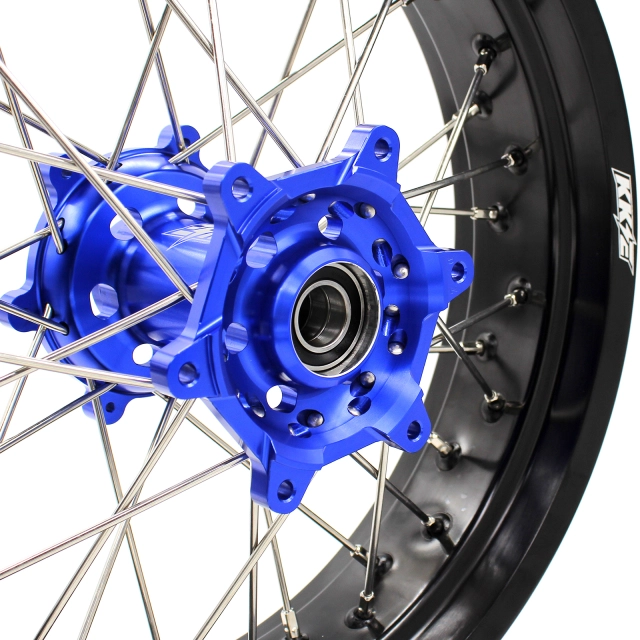 KKE 3.5/4.25*17 Supermoto Wheels Set Fit SUZUKI DRZ400 DRZ400S DRZ400E DRZ400SM Blue Hub