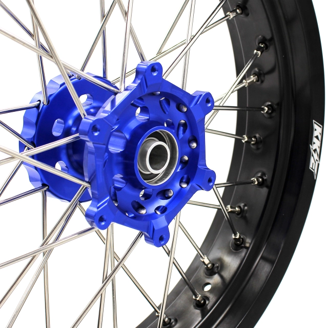 KKE 3.5/4.25*17 Supermoto Wheels Set Fit SUZUKI DRZ400 DRZ400S DRZ400E DRZ400SM Blue Hub