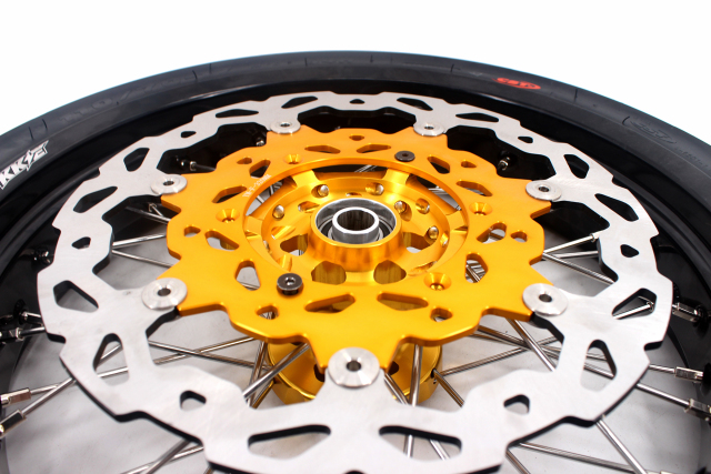 KKE 3.5/4.25*17 Supermoto Wheels Set Fit SUZUKI DRZ400 DRZ400E DRZ400S With CST Tire Gold Hub