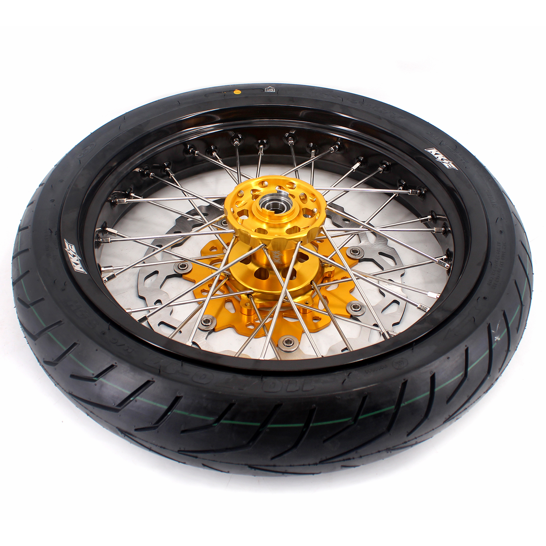 KKE 3.5/4.25*17 Supermoto Wheels Rims Set Fit SUZUKI DRZ400 DRZ400E