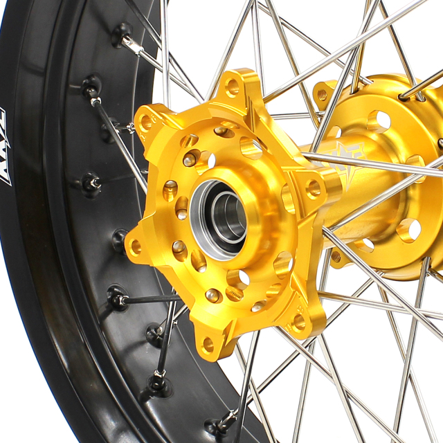 KKE 3.5/4.25 Street Supermoto Wheels Set Fit SUZUKI DRZ400/E/S DRZ400SM Gold Hub